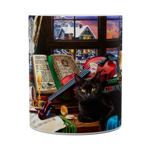 Mok Black Cat & Musical Still Life