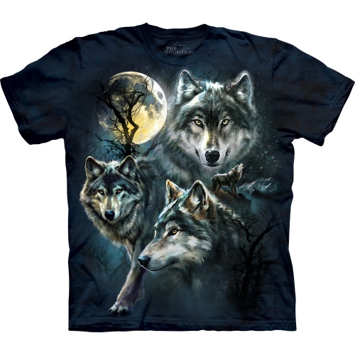 Moon Wolves Collage Kindershirt