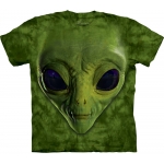 Green Alien Face Space Kindershirt