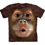 Big Face Baby Orangutan Aap Kindershirt