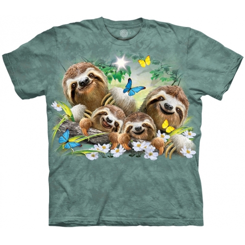 Sloth Family Selfie Luiaardshirt Kind