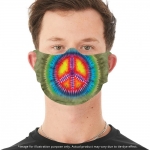 Peace Tie-Dye Mondmasker