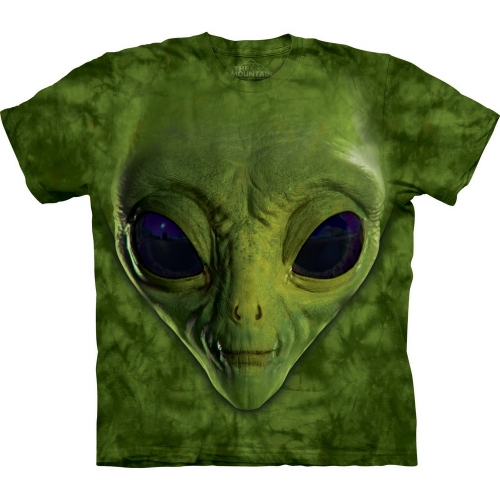 Green Alien Face Space Shirt