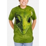 Green Alien Face Space Shirt
