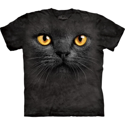 Big Face Black Cat Katten Shirt