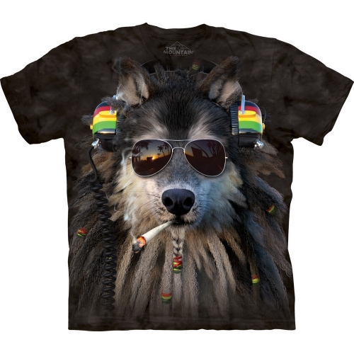 Smoking Rasta Wolf Shirt