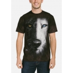 Black And White Wolf Face Shirt