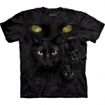Black Cat Moon Eyes Katten Shirt